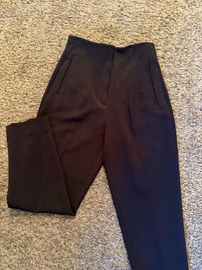 Zara Black High-Waist Tailored Trousers